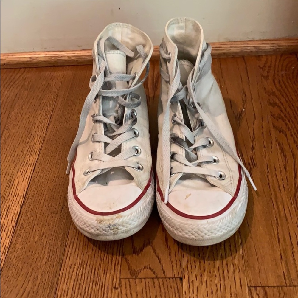 White converse high tops